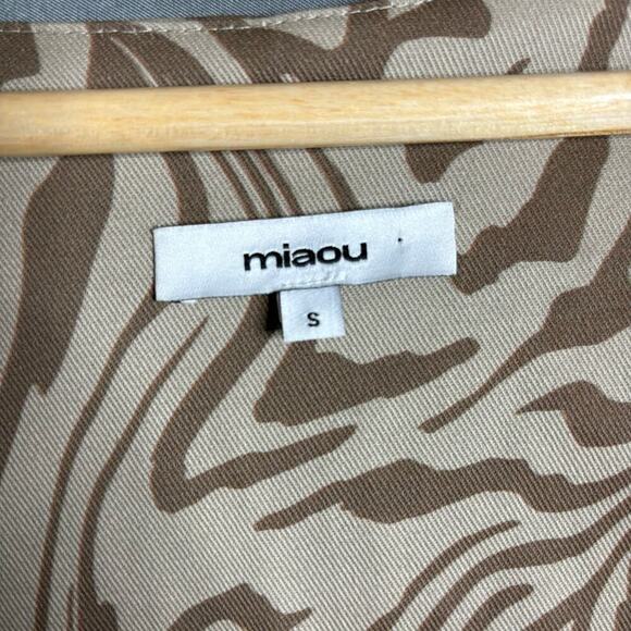 Miaou Dree Mini Dress Tan Zebra Size S - Picture 7 of 8